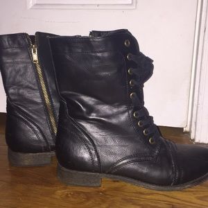 Rampage black combat boots